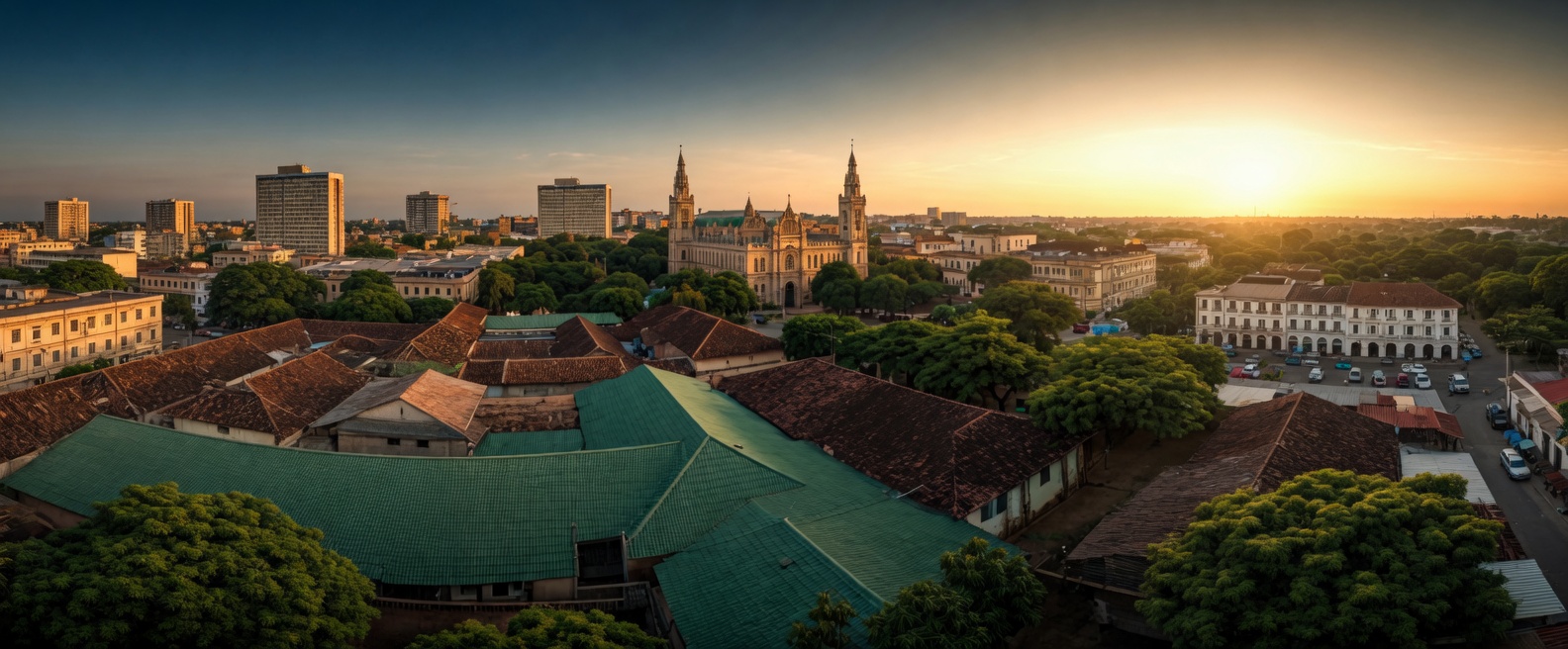 Ibadan cityscape aerial view from Mapo Hall